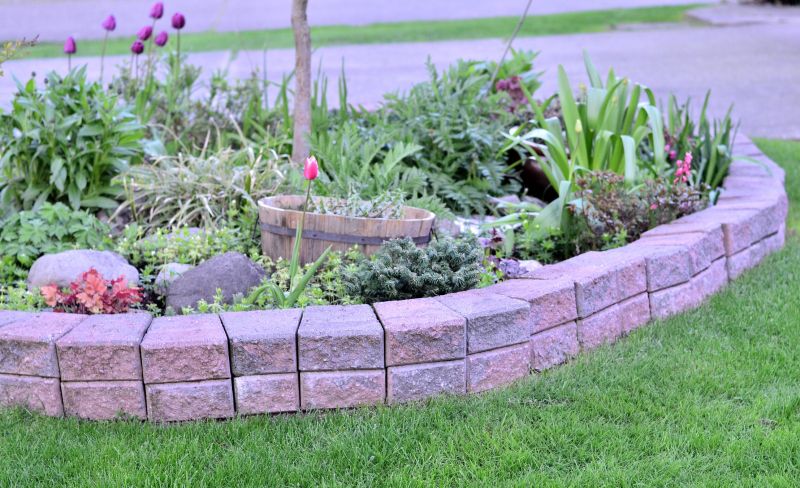 Garden Bed with Stone Curb